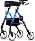 Altus Classic Walker with Seat Rollator Height Adjustable Folding - Blue