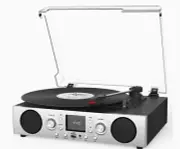 VinylsLink Vinyl Record Player with Speakers, Belt-DrivenTurntable Support...