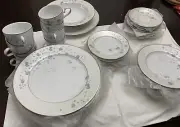 Set Of 8 New 5-piece Place Settings Mikasa Isabella And 2 Serving Dishes