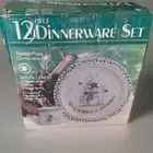 WE CAN BUILD A SNOWMAN 12- PC Dinnerware Set (NIB)****box Has Flaws