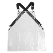Barber Apron Hair Stylist Transparent Apron Adjustable Cross Strap Work Apron