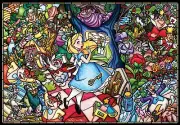 TENYO Story Stained Glass Alice in Wonderland 1000pcs 51x73.5cm Jigsaw Puzzles