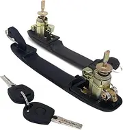 2PCS Front Left Right Door Handle with Lock Barrel 33MM PIN Length for Ford Galaxy 1995-2006 6K0837205 6K0837206 Ignition Lock Cylinder