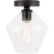 Decovio 12741-B1 Rochester 1 Light 8 inch Black Flush Mount Ceiling Light