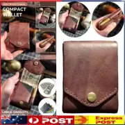 Multifunctional Compact Wallet,Handmade Leather Wallet for Men,Small Slim Thin