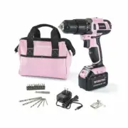 Workpro 20V Lithium-ion Pink Cordless Drill Driver Set (W004532A)