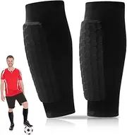 1 Pair of Warm Football, Shin Guards for Football Child Youth Adult, Shin Guards with Long Honeycomb Pad, Protective Tibias Anti-Shock for Football, Basketball, Volleyball