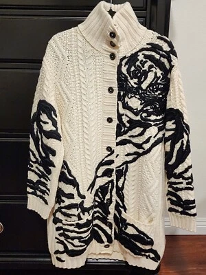 New Authentic Valentino 1967 Garavani Cable-Knit Cardigan Sz M Retail For $2,355