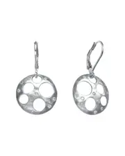 Genevive Silver CZ Bubble Earrings