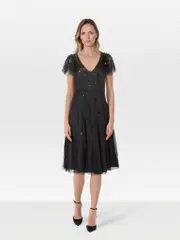 Black Embellished Ballerina Tulle Dress