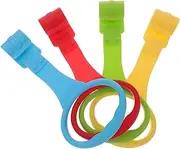 Gatuida 1 4Pcs Portable Pull Rings Durable Stand Up Rings for Nursery Cot Easy to Clean Use Random Color for Walking Exercises and Playpen Activities