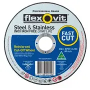 Flexovit Cut Off Wheel Mega Inox 125 x 2.5 x 22.23mm - Pack of 50
