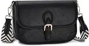 Crossbody Bag for Women,RAVUO Trendy Vegan Leather Shoulder Handbags Small Ladies Saddle Purse with Adjustable Wide Strap