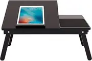 Laptop Desk,Laptop Bed Table Laptop Desk Adjustable Portable Breakfast Serving Bed Tray with Tilting Top Drawer Retro Color