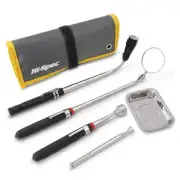 5 Pcs Magnetic Pickup Tool Set with Extendable Flashlight & Inspection Mirror
