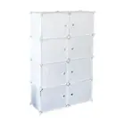 NNEDSZ White Cube DIY Shoe Cabinet Rack Storage Portable Stackable Organiser Sta