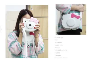 富士 Fujifilm Instax Mini Hello Kitty 40週年 拍立得 專用 皮套 相機袋 +肩背帶