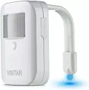 Rechargeable 16 Color Motion Sensor LED Toilet Night Light, 5 Stage Dimmer, IP67