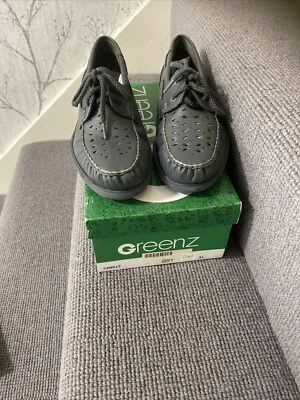 Greenz Camille Ladies Grey Bowls Moccasin Size 3.5