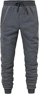 [Generic] Slack Pants for Men Pants Solid Color Track Cuff Workout Pants with Pocket Mens Casual Pants Relaxed Fit