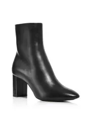 YSL Yves Saint Laurent Lou 70 Black Leather Bootie Boot 38.5 NIB With Dustbags