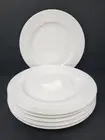 Set of 6 Mikasa Ciara White Bone China 9-1/8" Salad Plates Dinnerware Dishes