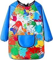 Art Smocks for Kids - Children's Art Painting Aprons,Artistic Sense Kids Art Smock for Cooking, Craft, Painting, Writing, Water