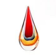 Hand-Blown Glass Decor - Murano-Style Glass Statue and Figurine, Red