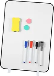 TEHAUX 1 Set Double Sided Writing Board White Board with Stands Desk Whiteboard Magnet Board Drawing Board Large White Board Dry Erase Board Desktop Whiteboard with Storage