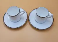 在飛比找Yahoo!奇摩拍賣優惠-wedgwood銀邊濃縮咖啡杯盤組