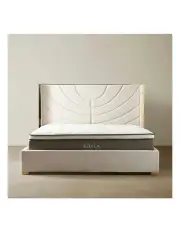 [Koala Living] Gertrude King Bed in Cream Velvet