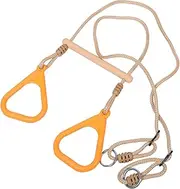 Toyvian Gymnastics Rings Swing Indoor Outdoor Playground Accessory for Strengthening Arm Muscles Versatile Fun with Monkey Bar Ring Swing