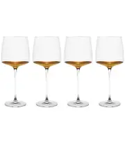 Barski European Handmade Lead-Free Crystalline Wine Goblets Set of 4
