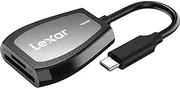 Lexar Professional USB 3.2 Type-C Dual-Slot Reader, Supports SD and microSD UHS-II Cards, Up to 312MB/s Read (LRW470U-RNHNU)