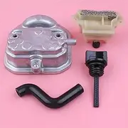 Cylinder Head Cover Breather Oil Tube Hose Dipstick F Sperator Kit Fit for Hon GX35 Lawn Mower Engine Motor Spare