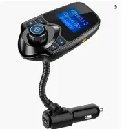 Nulaxy Wireless in-Car Bluetooth FM Transmitter Radio Adapter Car Kit W 1.44 Inc