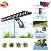Modern Clip-On Full Spectrum LED Fish Tank Light with Dual Timers & 5 Rows Beads