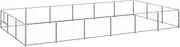 Dog Kennel Silver 18 m² Steel,Dog Kennels & Runs 38.6KG-3082138