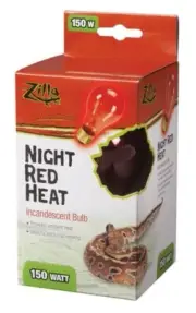 Zilla Night Red Incandescent Bulb 150W Reptile Terrarium Lamp Light