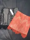2 X Mini Lace Skirts With Nude Underlay
