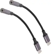 ARTSEWPLY 2pcs Type C to Headphone Adapter Cable USB Converter for Smartphones Lightweight Compact Design for Enjoyment