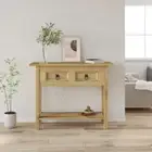 Hall Console Table Solid Wood Hallway 2 Drawer Storage Unit Corona Furniture
