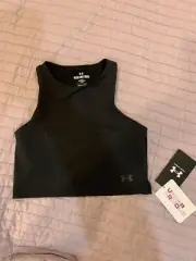 UNDER ARMOUR Crop Tank Built-In Bra Girls YXS 7 BRAND NEW with Tags