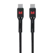 Monster Braided Tough 1.2M USB-C to USB-C Charging/Sync Phone Power Cable Black