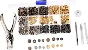 LIGHTAOTAO Leather Snap Fasteners Kit 12.5 Mm Metal Button Press Studs with Fixing Tools Sewing Snaps for Clothes Craft Bracelets Jeans Wears Jackets Bags Belt