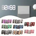 Modern 3D Digital Clock Date and Temperature Display Sleek Interior Decoration