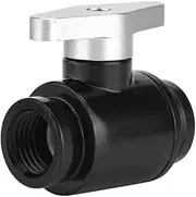 G1/4 Black Water Ball Valve G1/4 High Stop Valve for The Water Cooling of The Computer and Computer for Domestic Use (Silver Switch)