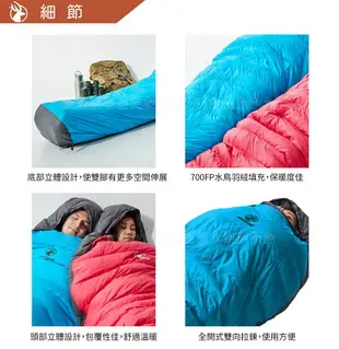 【Wildland 荒野 輕量保暖600g羽絨睡袋《帝國藍》】W5001/睡袋/保暖睡袋/羽絨睡袋