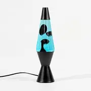 Matte Black & Blue Liquid Lava Lamp