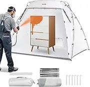 VEVOR Portable Paint Booth, 7.5x5x5 FT Spray Paint Shelter, Larger Spray Paint Tent with Built-in Floor & Mesh Screen, Painting Tent Station for Furniture DIY Hobby Tool